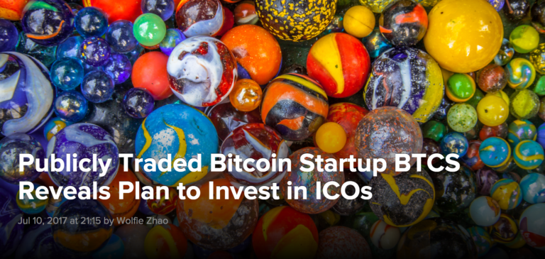 Publicly Traded Bitcoin Startup BTCS Reveals Plan to Invest in ICOs