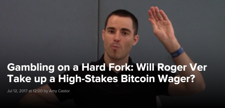 Gambling on a Hard Fork: Will Roger Ver Take up a High-Stakes Bitcoin Wager?